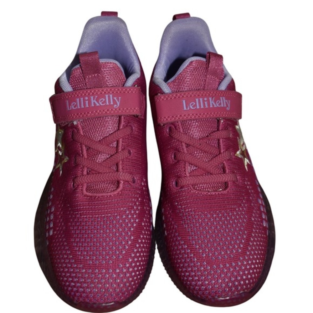 Lelli Kelly Sneakers Athletic Shoes Stars Hook and Loop Purple Size 35 - Picture 1 of 6